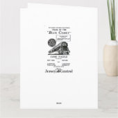 Carte de voeux bleue centrale de train de comète (Dos)