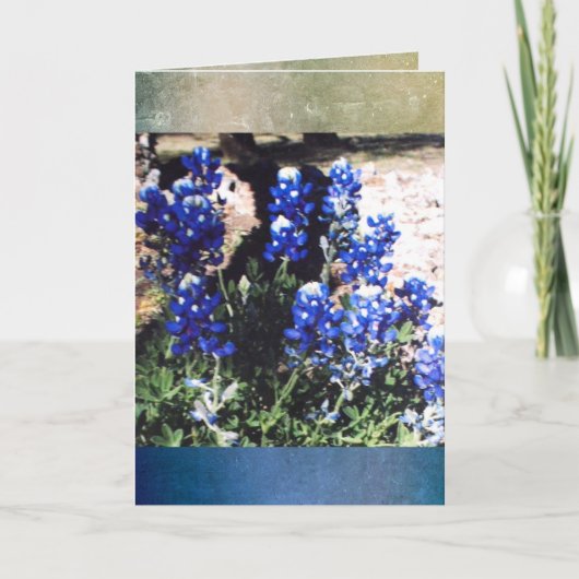 Carte de voeux bleue de blanc de capot (Devant)