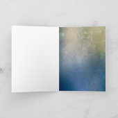 Carte de voeux bleue de blanc de capot (Intérieur)