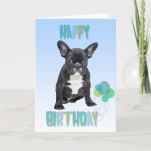 Carte de voeux bleue de joyeux anniversaire de