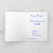 Carte de voeux bleue de porte (Intérieur)