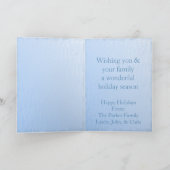 Carte de voeux bleue de vacances de flocon de (Intérieur)