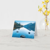 Carte de vœux bleue Loch Eck (Fleur jaune)