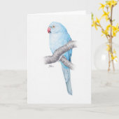 Carte de voeux bleue turquoise tropicale de (Fleur jaune)