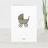 Carte de voeux Blocs Blocs Poussette pour bébé (Dos)