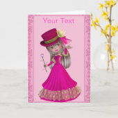 Carte de voeux Blond Princess (Fleur jaune)