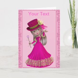Carte de voeux Blond Princess