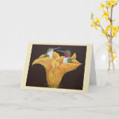 Carte de voeux Blossoming Love (Fleur jaune)
