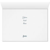 Carte de voeux Blue Black Christmas Ornamentes (Intérieur Horizontal (Bas))