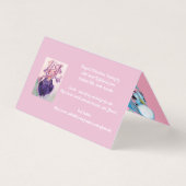Carte de voeux Blue Budgie Bird Rose Rose Rose Lov (Back)