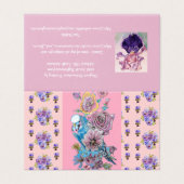 Carte de voeux Blue Budgie Bird Rose Rose Rose Lov (Outside Unfolded)