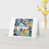 Carte de voeux Blue Dancer "Trust" (Fleur jaune)