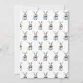 Carte de voeux Blue Easter Bunny (Dos)