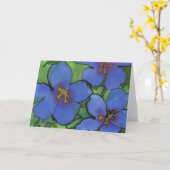 Carte de voeux Blue Geraniums (Fleur jaune)