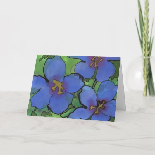 Carte de voeux Blue Geraniums (Devant)