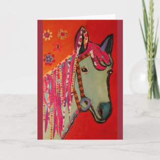 Carte de voeux Blue Horse