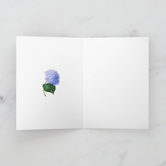 Carte de voeux Blue Hydrangea (Intérieur)