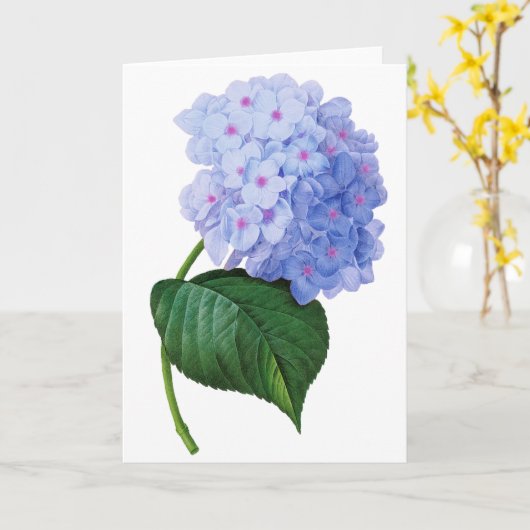 Carte de voeux Blue Hydrangea (Fleur jaune)