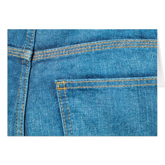 Carte de voeux Blue Jeans Back Pocket (Devant horizontal)