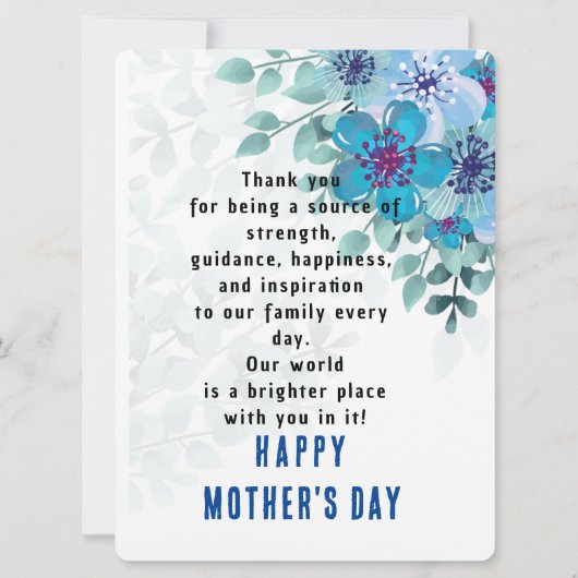 Carte de voeux Blue Lover Flat (Devant)