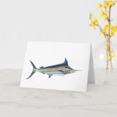 Carte de voeux Blue Marlin (Fleur jaune)