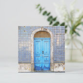 Carte de voeux Blue Portugal Door (Debout devant)