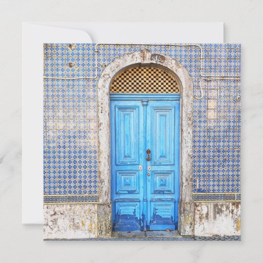 Carte de voeux Blue Portugal Door (Devant)