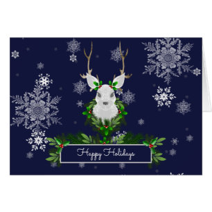 Carte de voeux Blue Reindeer