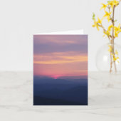 Carte de voeux Blue Ridge Mountain Sunrise (Fleur jaune)