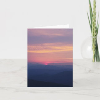 Carte de voeux Blue Ridge Mountain Sunrise