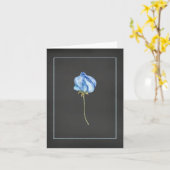 Carte de vœux Blue Rose Bud (Fleur jaune)