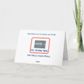 Carte de voeux Blue Rowing Boat (Dos)