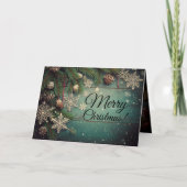 Carte de voeux Blue Rustic Holiday (Devant)
