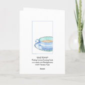 Carte de voeux Blue Teacup (Dos)