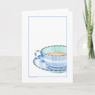 Carte de voeux Blue Teacup