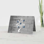 Carte de voeux Blue Valentine Hearts Tree (Dos)