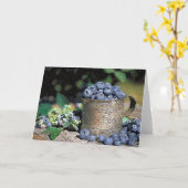 Carte de voeux Blueberries Blank (Fleur jaune)