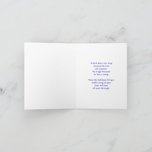 Carte de vœux Bluebird (Intérieur)