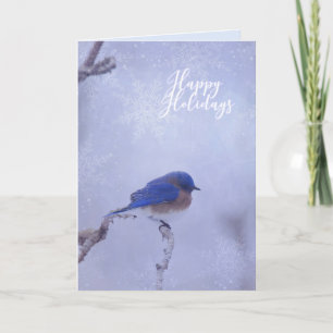 Carte de voeux Bluebird Happy Holidays