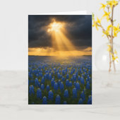 Carte de vœux Bluebonnet Field - Note de printemps (Fleur jaune)