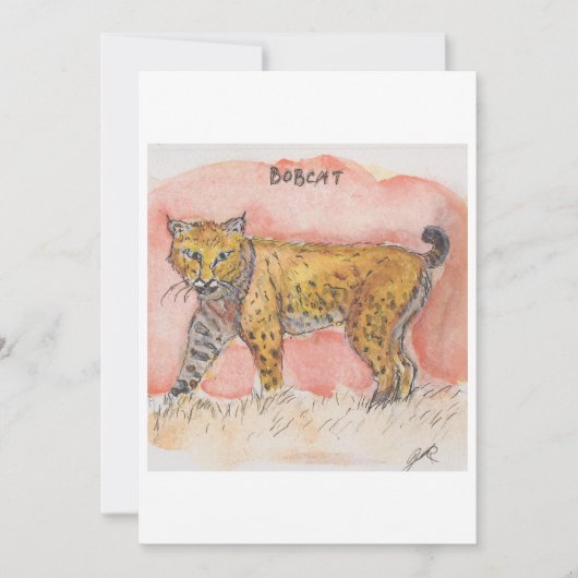 Carte de vœux Bobcat (Devant)