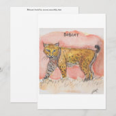 Carte de vœux Bobcat (Devant / Derrière)