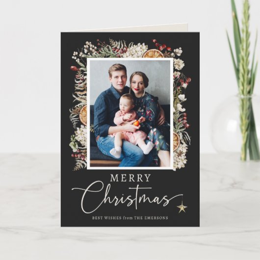 Carte de voeux Boho Botanical Christmas (Devant)