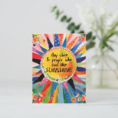 Carte de voeux Boho Inspirational Sun Friendship (Debout devant)