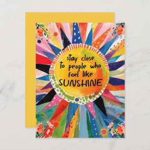 Carte de voeux Boho Inspirational Sun Friendship
