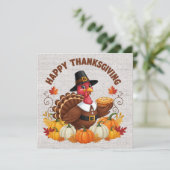 Carte de voeux bon thanksgiving (Debout devant)