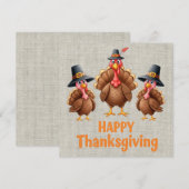 Carte de voeux bon thanksgiving (Devant / Derrière)