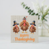 Carte de voeux bon thanksgiving (Debout devant)