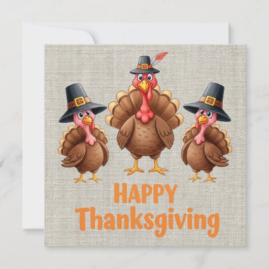 Carte de voeux bon thanksgiving (Devant)