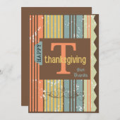 Carte de voeux bon thanksgiving - (Devant / Derrière)